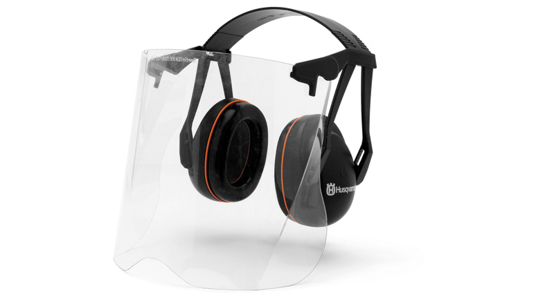 Protège-oreilles avec visière plexiglas